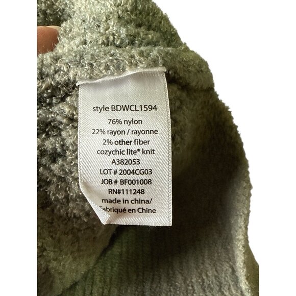 Barefoot Dreams Cozy Chic Lite Soft Waffle Cowl Tunic Sweater Green Size XL EUC - Picture 6 of 7